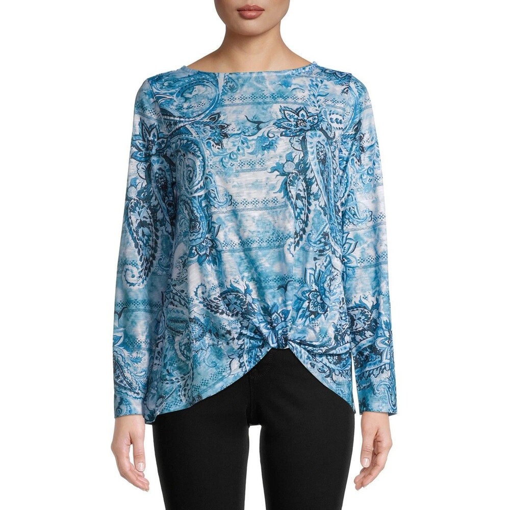Time And Tru Women’s Size XXL (20) Sublimation Embellished Front Twist Top